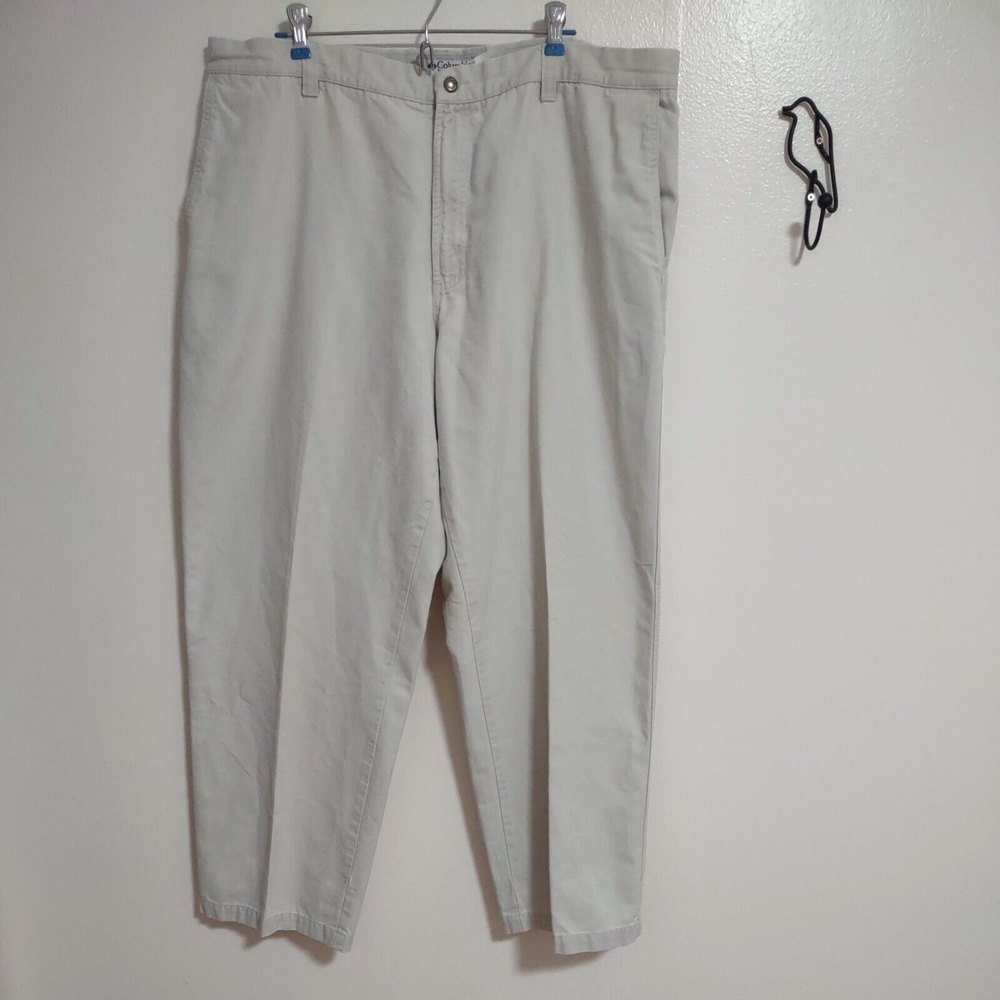 Columbia Men's 40 White Performance Long Chino Hiking Pants Classic Outdoor